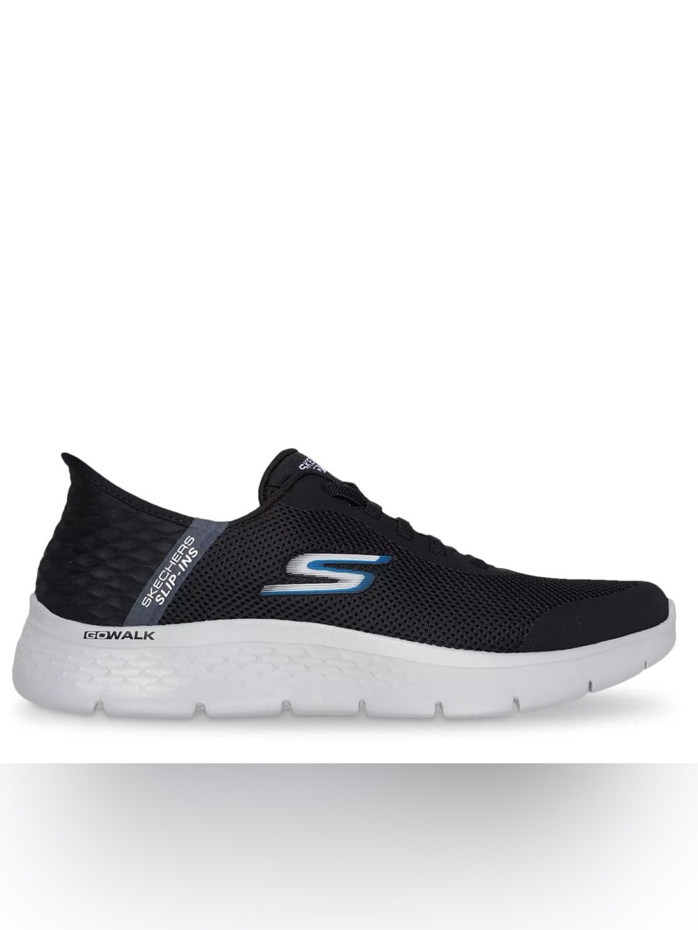 Skechers GOwalk men’s black mesh slip-on sneakers
